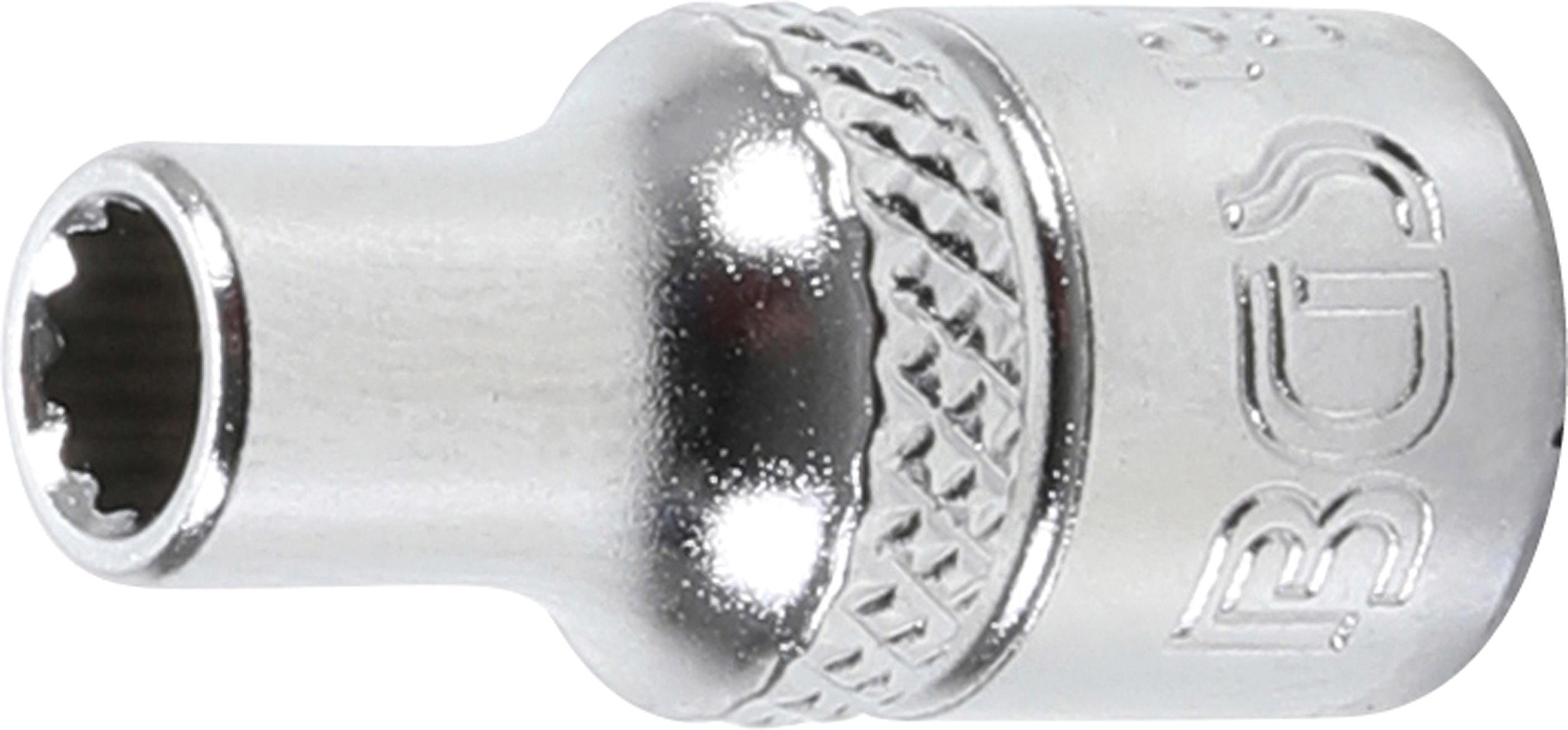 Steckschlüssel-Einsatz Zwölfkant | Antrieb Innenvierkant 6,3 mm (1/4") | SW 4,5 mm