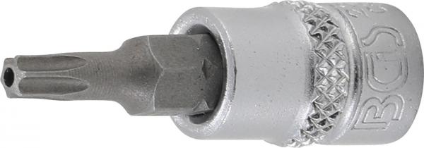 Bit-Einsatz | Antrieb Innenvierkant 6,3 mm (1/4") | T-Profil (für Torx) mit Bohrung T20