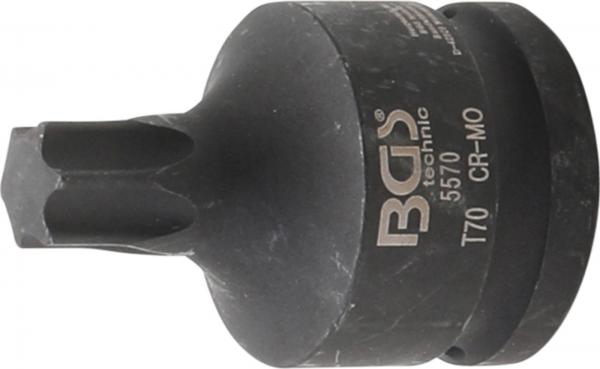 Kraft-Bit-Einsatz | Antrieb Innenvierkant 20 mm (3/4") | T-Profil (für Torx) T70