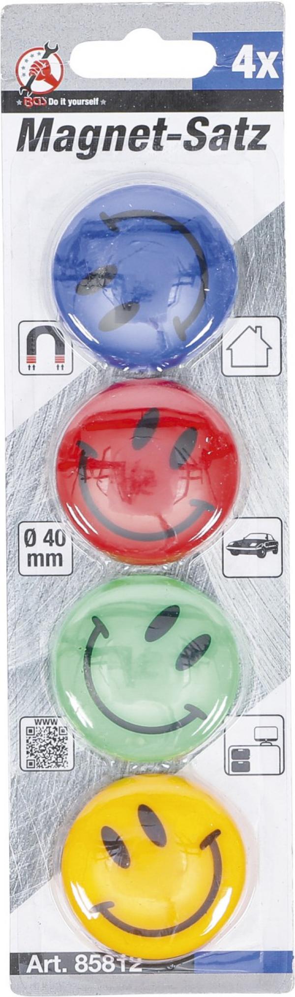 Magnet-Satz | "Smile" | Ø 40 mm | 4-tlg.