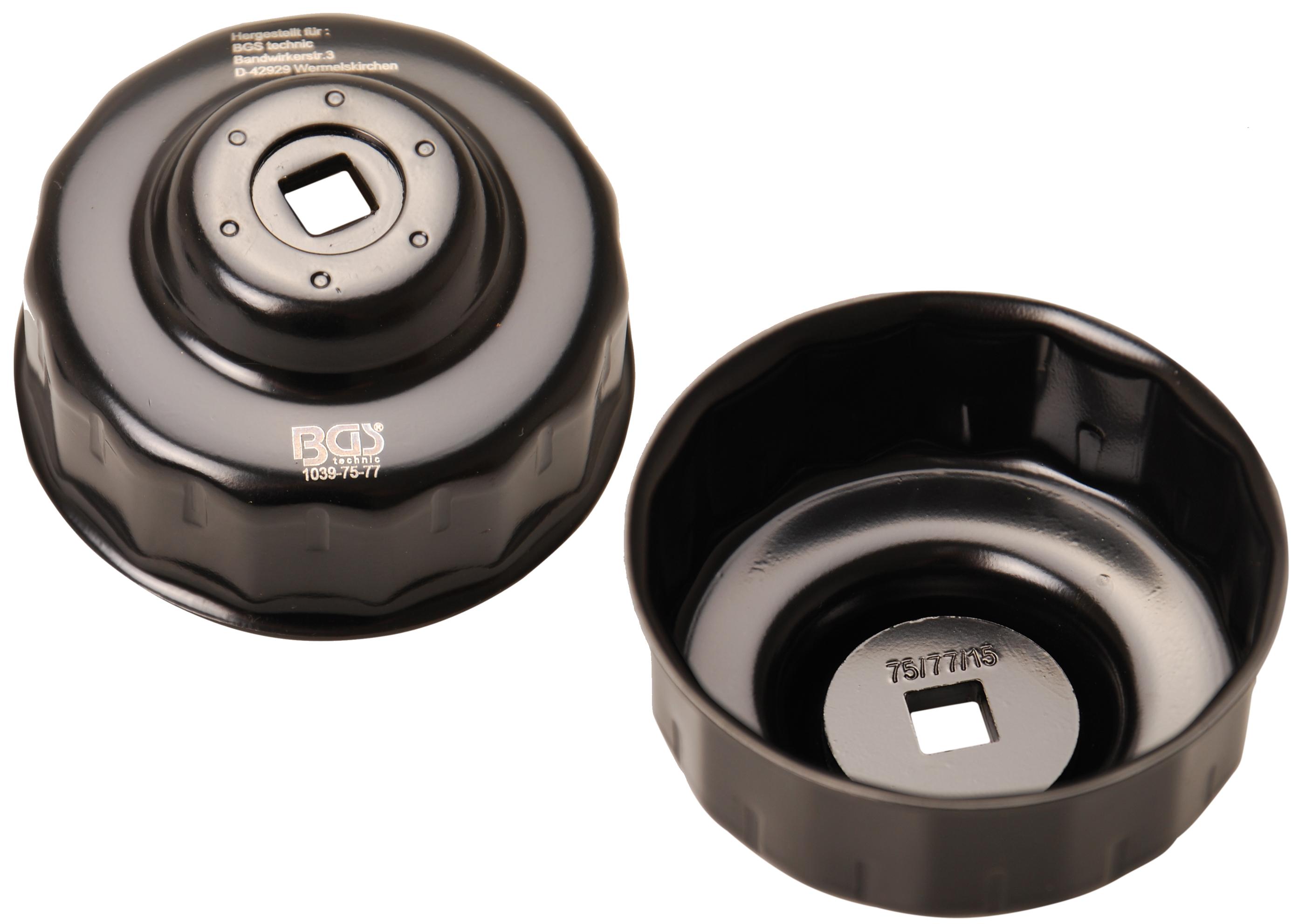 Ölfilterschlüssel | 15-kant | Ø 75 - 77 mm | für Audi, Ford, Isuzu, Mercedes-Benz, Opel, VW