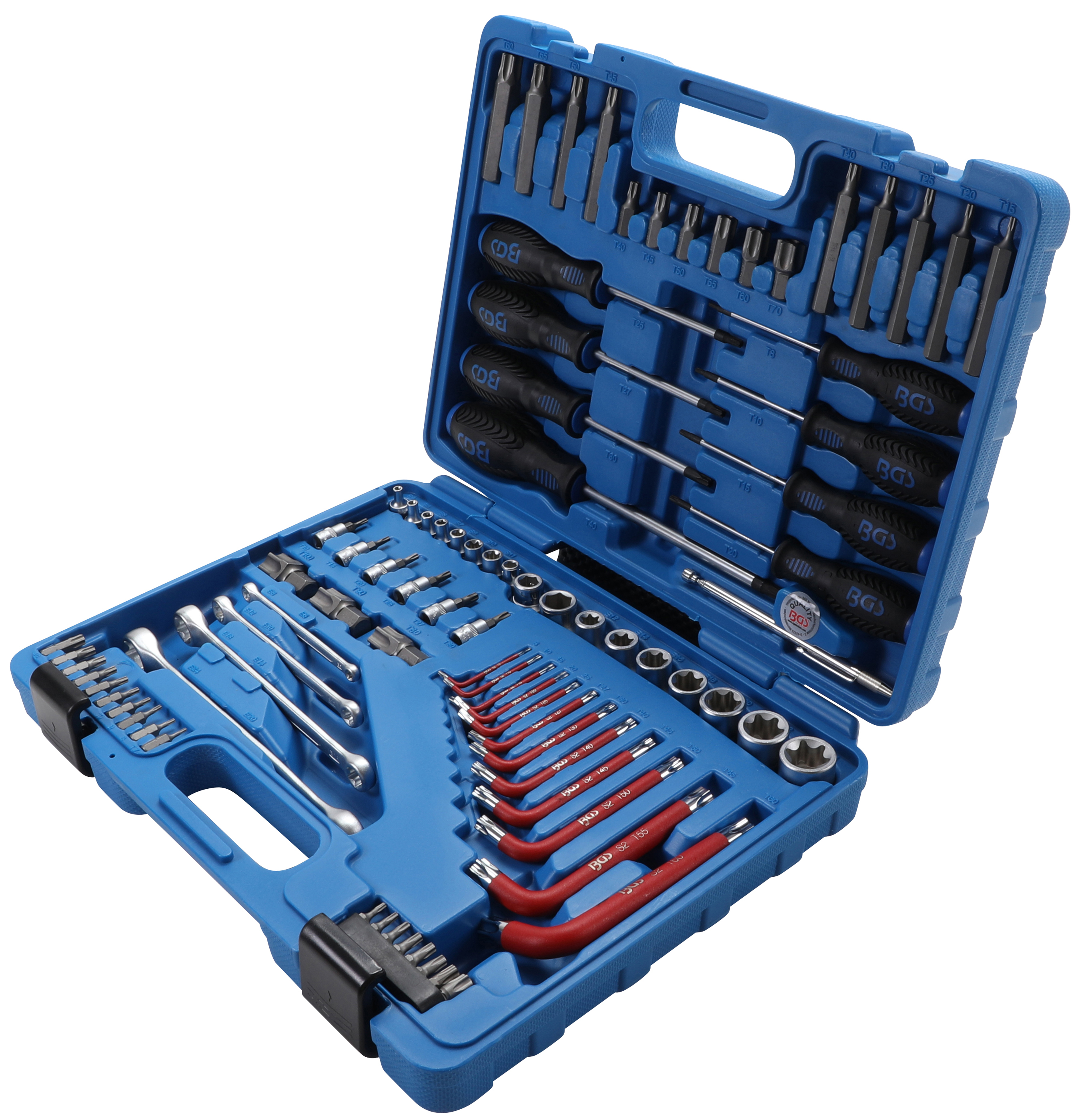 Werkzeugsortiment | 6,3 mm (1/4") + 12,5 mm (1/2") | E-Profil / T-Profil (für Torx) | 84-tlg.