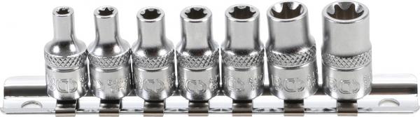 Steckschlüssel-Einsatz-Satz E-Profil | Antrieb Innenvierkant 6,3 mm (1/4") | SW E4 - E11 | 7-tlg.