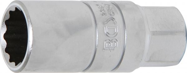 Zündkerzen-Einsatz mit Haltegummi, Zwölfkant | Antrieb Innenvierkant 10 mm (3/8") | SW 18 mm