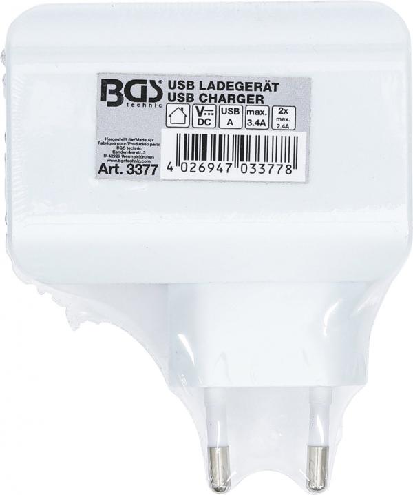 Universal USB-Ladegerät | 3 USB-Ports | max 3,4 A total max. 2,4 A / USB | 110 - 240 V