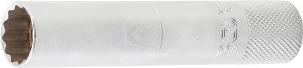 Zündkerzen-Einsatz mit Magnet, Zwölfkant, lang | Antrieb Innenvierkant 10 mm (3/8") | SW 14 mm