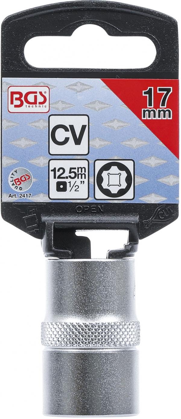 Steckschlüssel-Einsatz Super Lock | Antrieb Innenvierkant 12,5 mm (1/2") | SW 17 mm