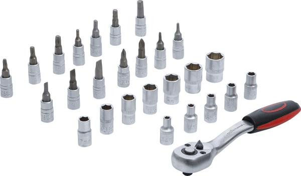 Steckschlüssel-Satz | Antrieb 6,3 mm (1/4") | SW 4 - 13 mm | 27-tlg.