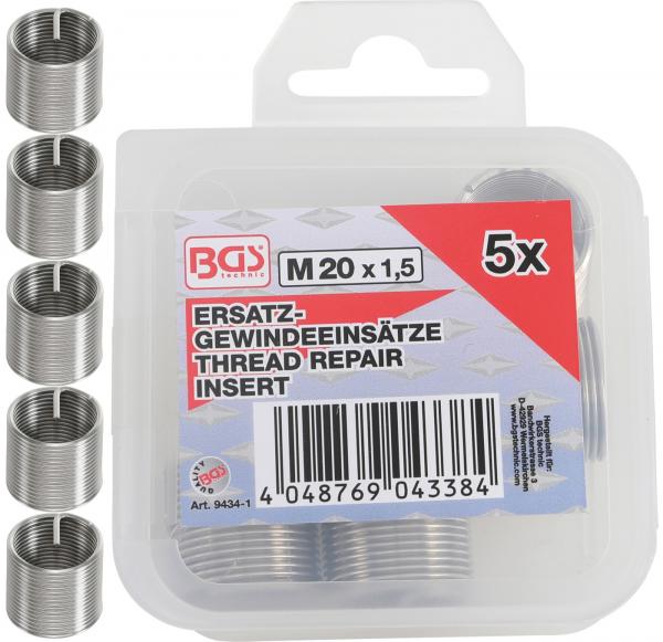 Ersatz-Gewindeeinsätze | M20 x 1,5 mm | 5-tlg.