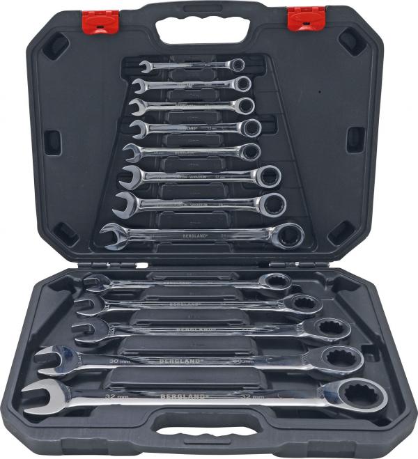 Ratschenring-Maulschlüssel-Satz | SW 8 - 32 mm | 13-tlg.