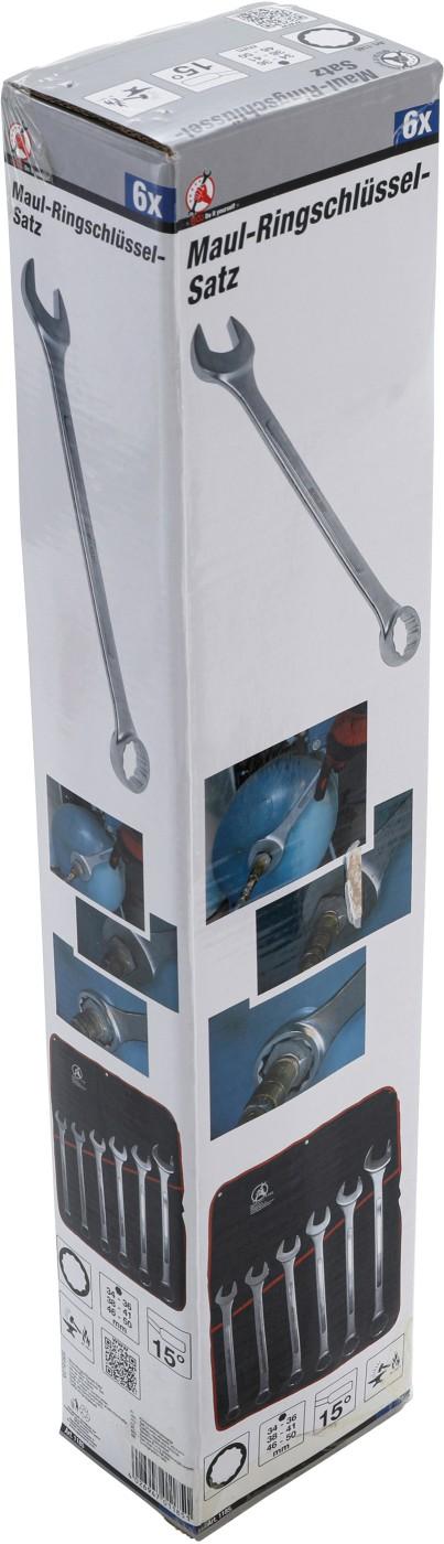 Maul-Ringschlüssel-Satz | XXL | SW 34 - 50 mm | 6-tlg.