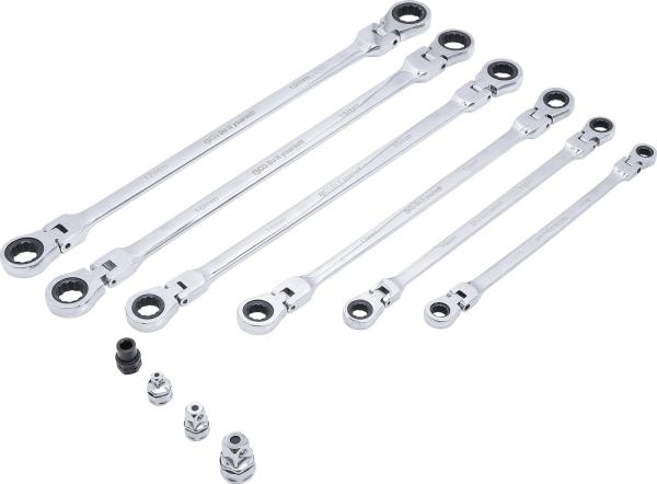 Doppel-Ratschen-Gelenkschlüssel-Satz | SW 8 - 19 mm | 10-tlg.