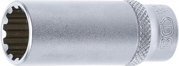 Steckschlüssel-Einsatz Gear Lock, tief | Antrieb Innenvierkant 6,3 mm (1/4") | SW 13 mm