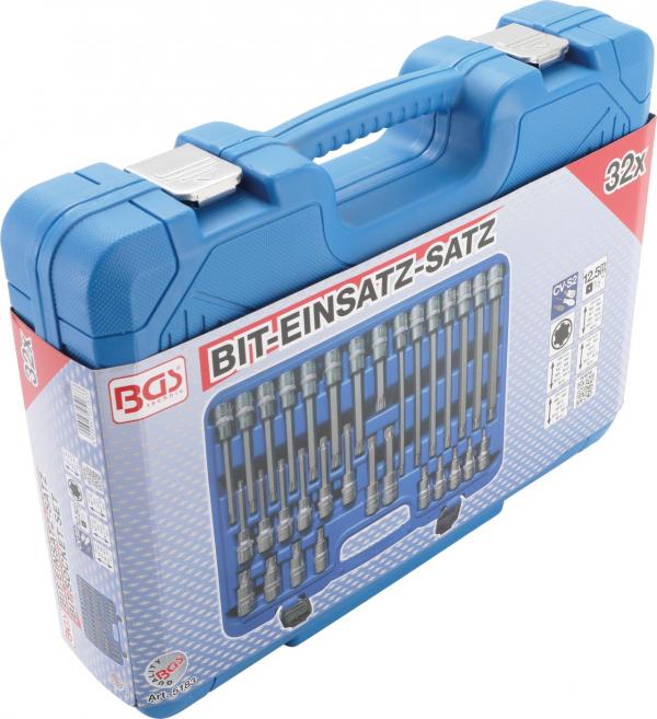 Bit-Einsatz-Satz | Antrieb Innenvierkant 12,5 mm (1/2") | Keil-Profil (für RIBE) | 32-tlg.