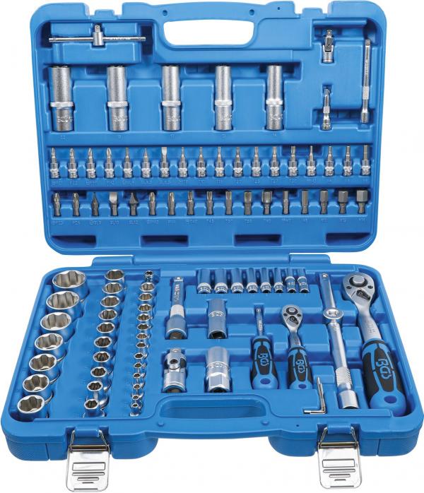Steckschlüssel-Satz Wellenprofil | Antrieb 6,3 mm (1/4") / 12,5 mm (1/2") | 95-tlg.