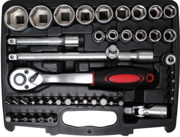 Steckschlüssel-Satz | Antrieb 6,3 mm (1/4") + 12,5 mm (1/2") | Zollgrößen | 174-tlg.