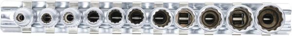 Steckschlüssel-Einsatz-Satz Zwölfkant, tief | Antrieb Innenvierkant 6,3 mm (1/4") | SW 4 - 13 mm |11-tlg.