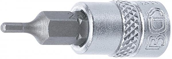 Bit-Einsatz | Antrieb Innenvierkant 6,3 mm (1/4") | Innensechskant 2 mm
