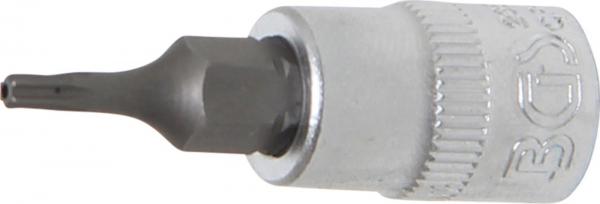 Bit-Einsatz | Antrieb Innenvierkant 6,3 mm (1/4") | T-Profil (für Torx) mit Bohrung T8