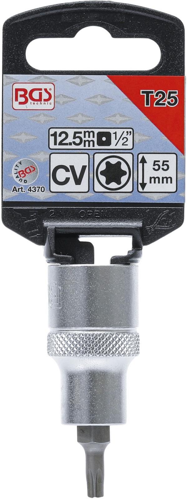 Bit-Einsatz | Antrieb Innenvierkant 12,5 mm (1/2") | T-Profil (für Torx) T25