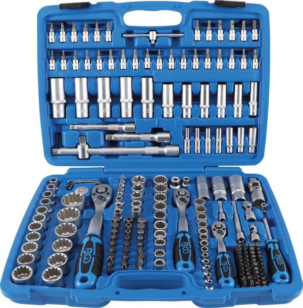 Steckschlüssel-Satz "Gear Lock" | Antrieb 6,3 mm (1/4") / 10 mm (3/8") / 12,5 mm (1/2") | 192-tlg.