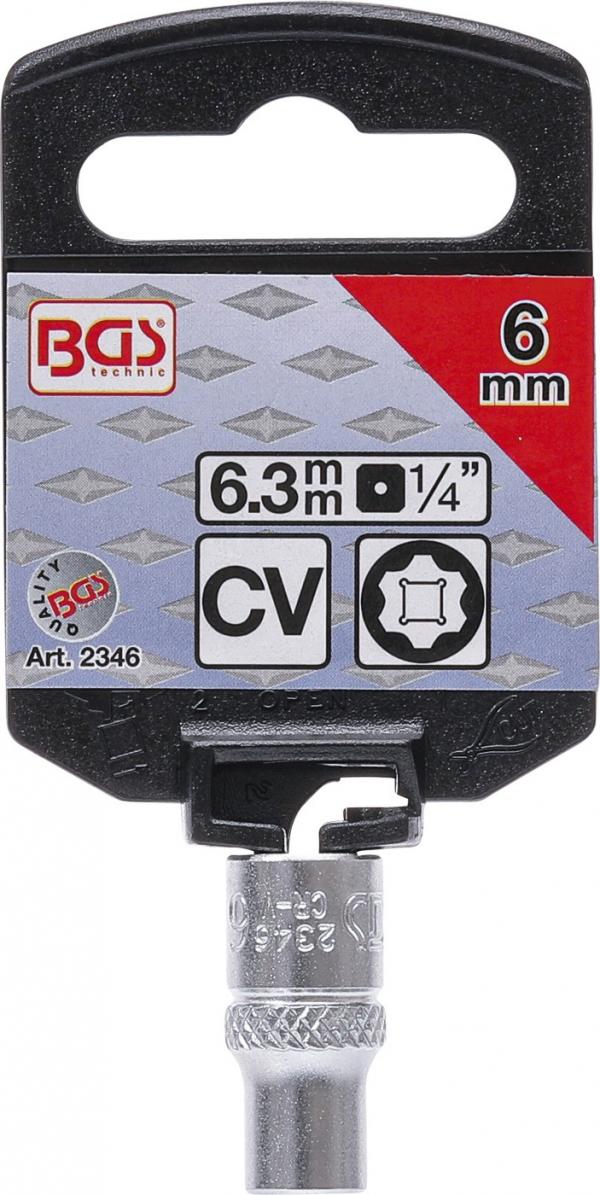 Steckschlüssel-Einsatz Super Lock | Antrieb Innenvierkant 6,3 mm (1/4") | SW 6 mm