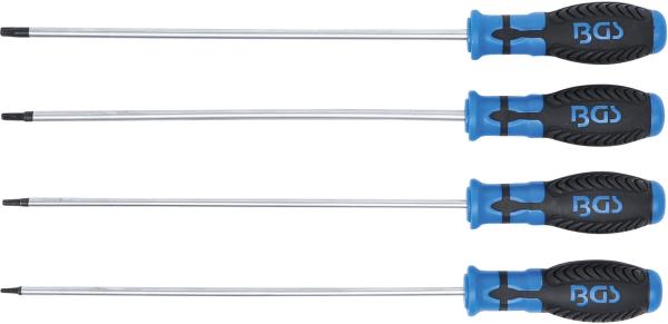 Schraubendreher-Satz, extra lang | T-Profil (für Torx) | T15 - T30 | 4-tlg.