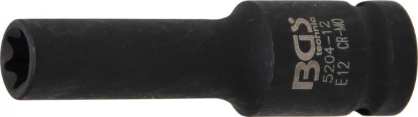 Kraft-Steckschlüssel-Einsatz E-Profil, tief | Antrieb Innenvierkant 12,5 mm (1/2") | SW E12