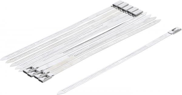 Kabelbinder-Sortiment | Edelstahl | rostfrei | 7,0 x 200 mm | 10-tlg.
