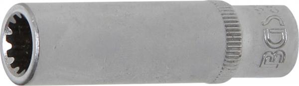 Steckschlüssel-Einsatz Gear Lock, tief | Antrieb Innenvierkant 6,3 mm (1/4") | SW 8 mm