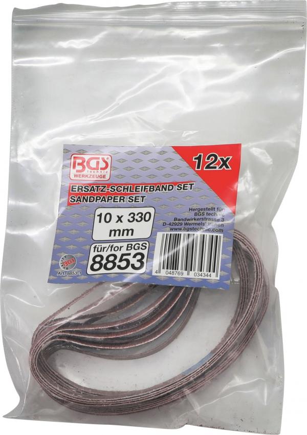 Schleifband | 10 mm x 330 mm | 12 Stück für Art. 8853