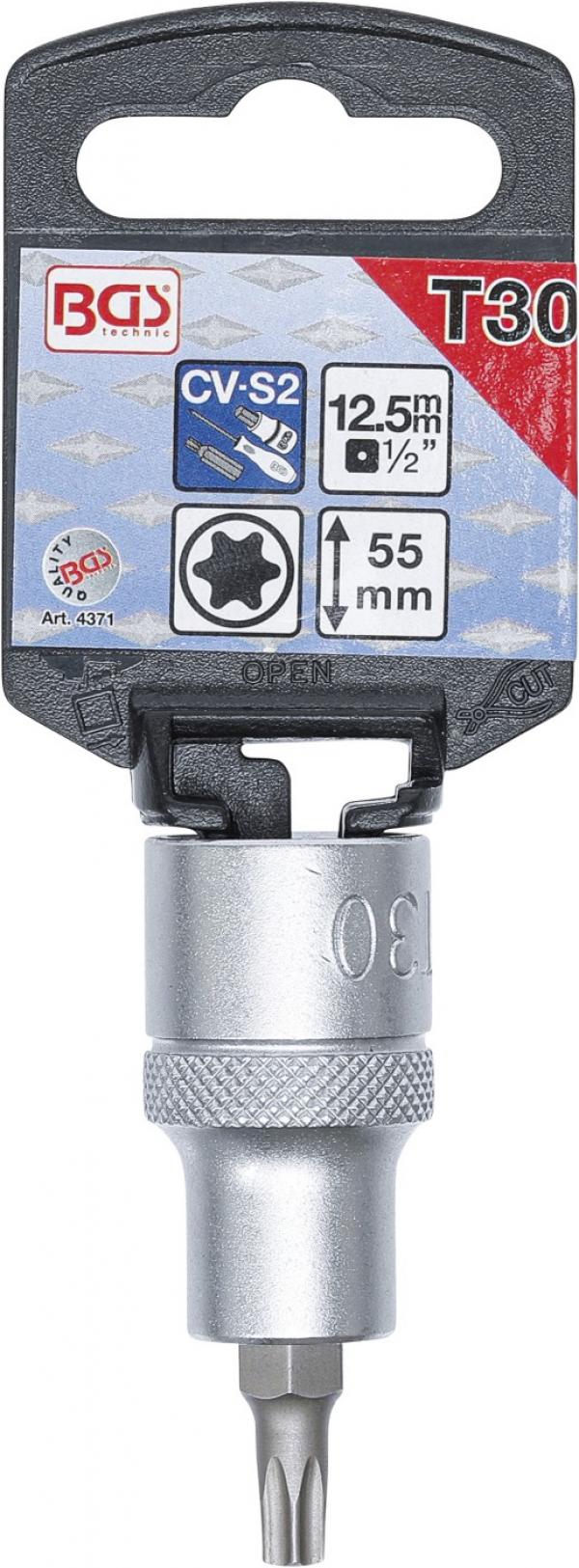 Bit-Einsatz | Antrieb Innenvierkant 12,5 mm (1/2") | T-Profil (für Torx) T30