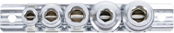 Bit-Adapter-Satz mit Haltekugel | Innenvierkant 6,3 mm (1/4") / 10 mm (3/8") / 12,5 mm (1/2") | 5-tlg.
