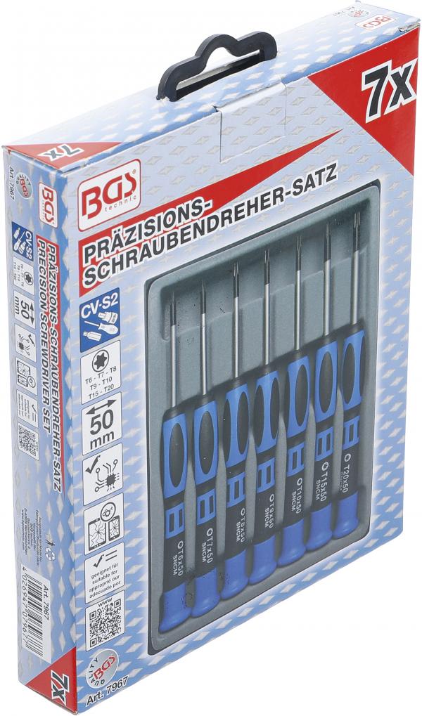 Präzisions-Schraubendreher-Satz | T-Profil (für Torx) | 7-tlg.