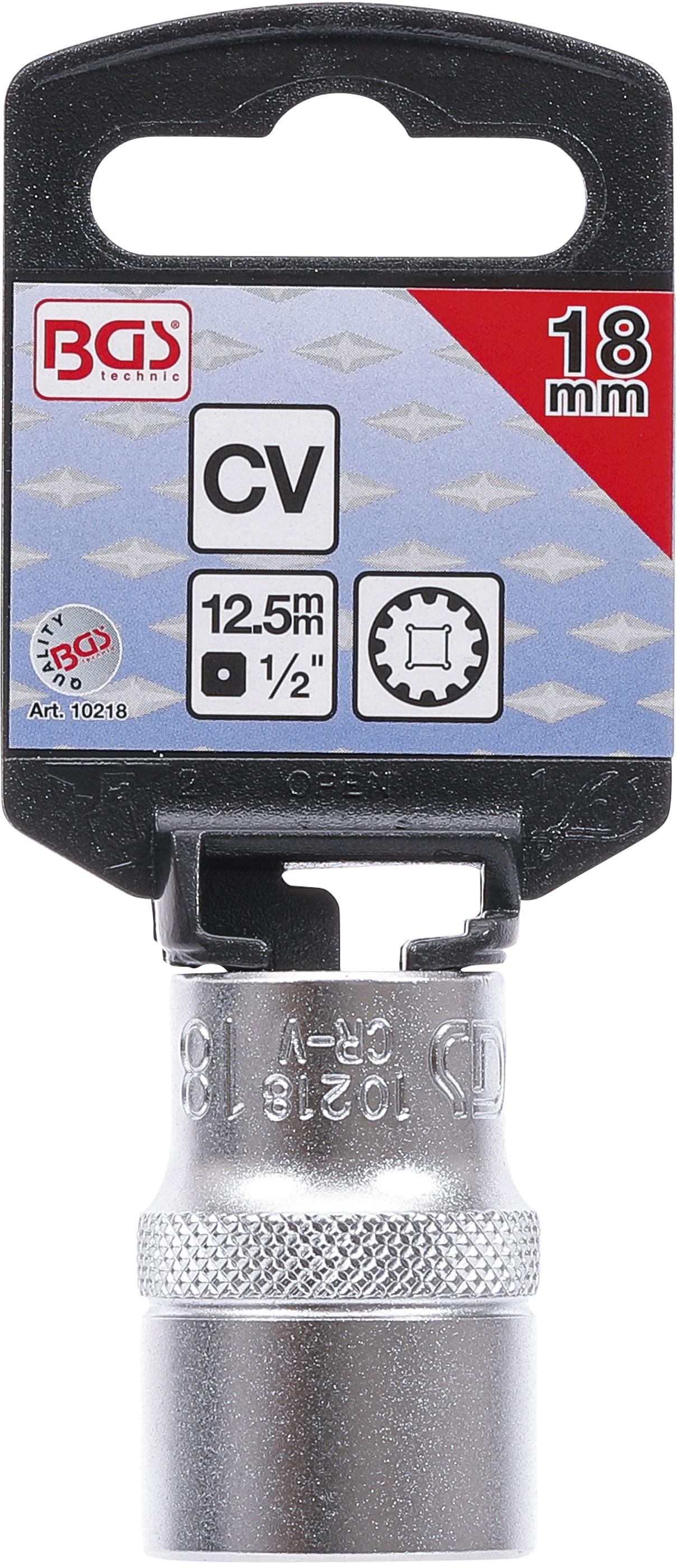 Steckschlüssel-Einsatz Gear Lock | Antrieb Innenvierkant 12,5 mm (1/2") | SW 18 mm