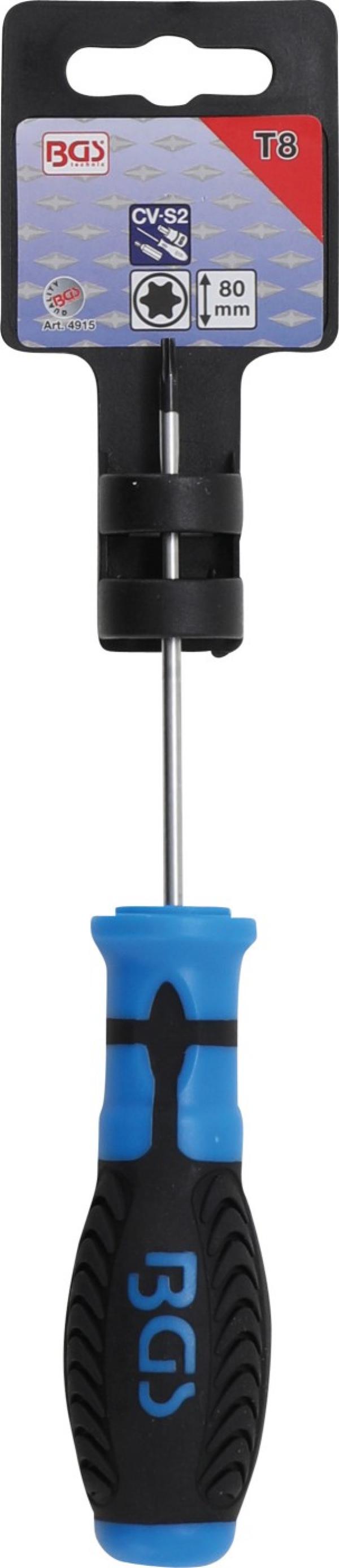Schraubendreher | T-Profil (für Torx) T8 | Klingenlänge 80 mm