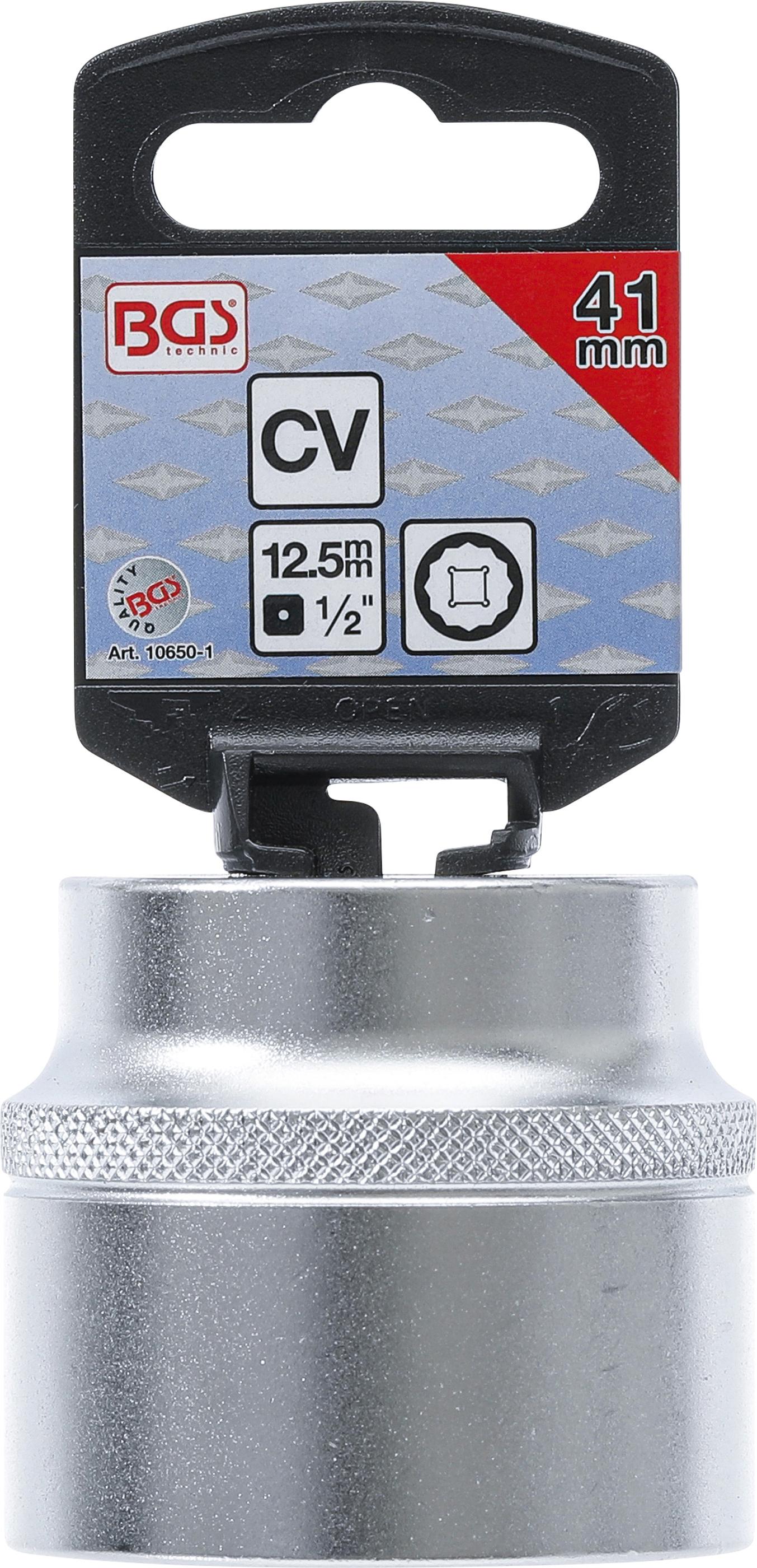 Steckschlüssel-Einsatz Zwölfkant | Antrieb Innenvierkant 12,5 mm (1/2") | SW 41 mm