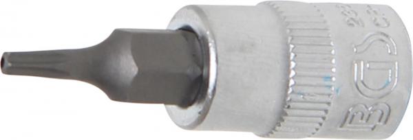 Bit-Einsatz | Antrieb Innenvierkant 6,3 mm (1/4") | T-Profil (für Torx) mit Bohrung T9