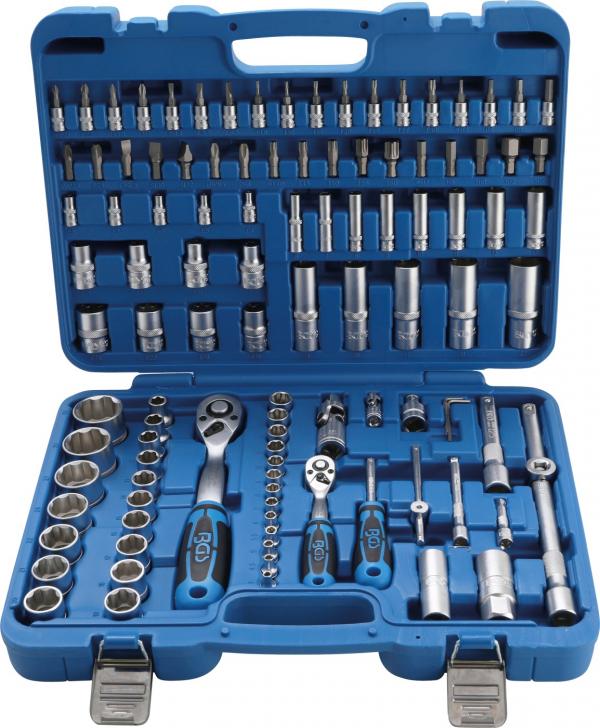 Steckschlüssel-Satz Wellenprofil | Antrieb 6,3 mm (1/4") / 12,5 mm (1/2") | 108-tlg.