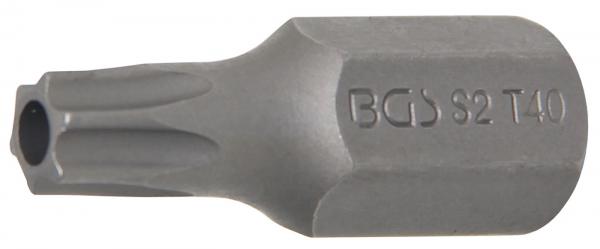 Bit | Antrieb Außensechskant 10 mm (3/8") | T-Profil (für Torx) mit Bohrung T40