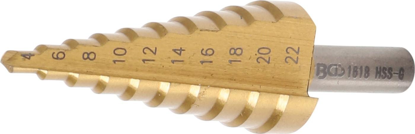 Stufenbohrer | titannitriert | Ø 4 - 22 mm