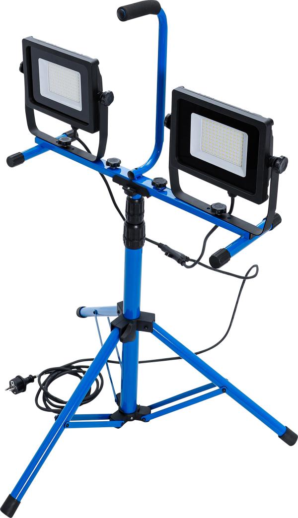 Duo-SMD-LED-Arbeits-Strahler | mit Stativ | 2 x 70 W
