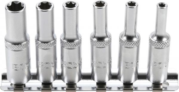 Steckschlüssel-Einsatz-Satz E-Profil, tief | Antrieb innenvierkant 6,3 mm (1/4") | SW E4 - E10 | 6-tlg.