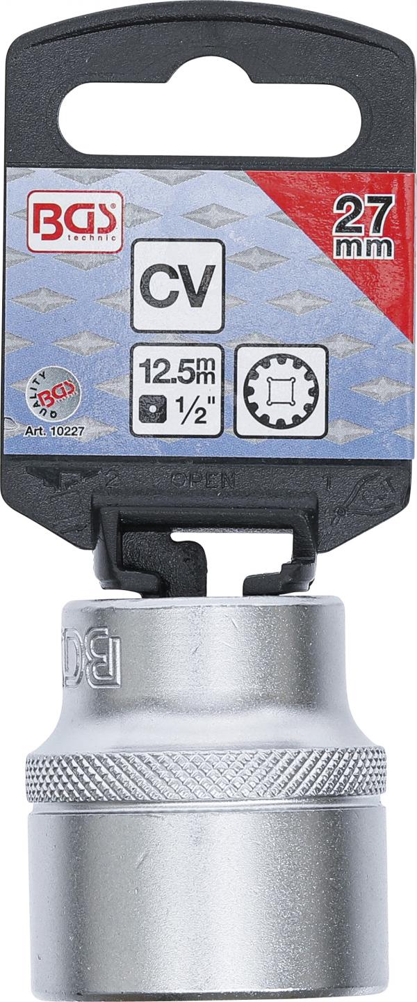 Steckschlüssel-Einsatz Gear Lock | Antrieb Innenvierkant 12,5 mm (1/2") | SW 27 mm