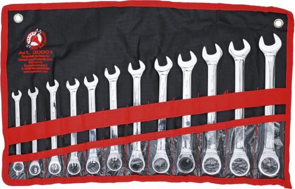 Ratschenring-Maulschlüssel-Satz | SW 8 - 19 mm | 12-tlg.