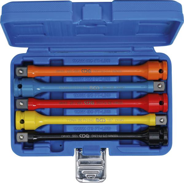 Torsionsstab-Satz | 12,5 mm (1/2") | 100 - 150 Nm | 5-tlg.