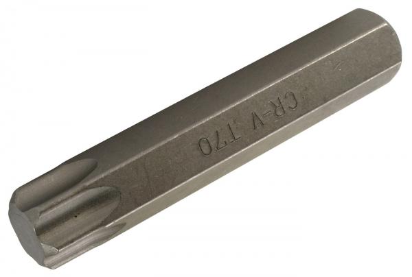 Bit | Länge 80 mm | Antrieb Außensechskant 14 mm | T-Profil (für Torx) T70