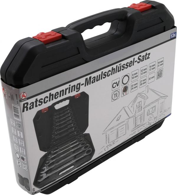 Ratschenring-Maulschlüssel-Satz | SW 8 - 32 mm | 13-tlg.
