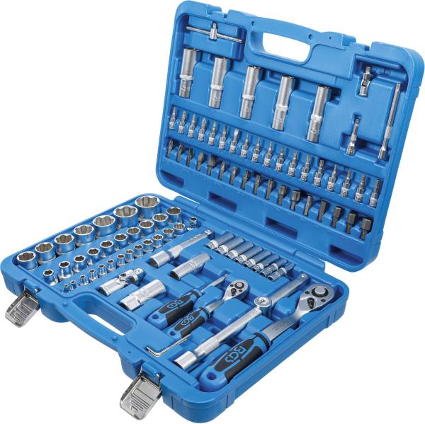 Steckschlüssel-Satz Wellenprofil | Antrieb 6,3 mm (1/4") / 12,5 mm (1/2") | 95-tlg.