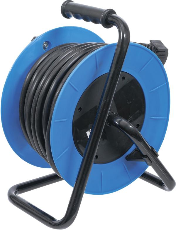 Kabeltrommel | 15 m | 3 x 1,5 mm² | 4 Steckdosen | IP 20 | 3000 W